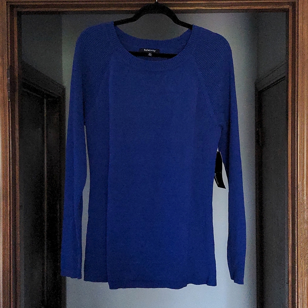 NWT Relativity Blue Sweater